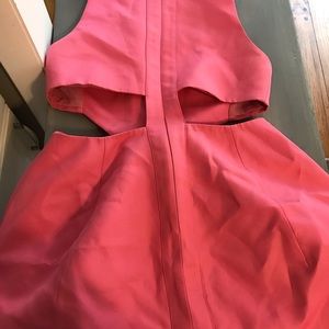 AQ/AQ sexy pink cut-out mini dress. Fierce !